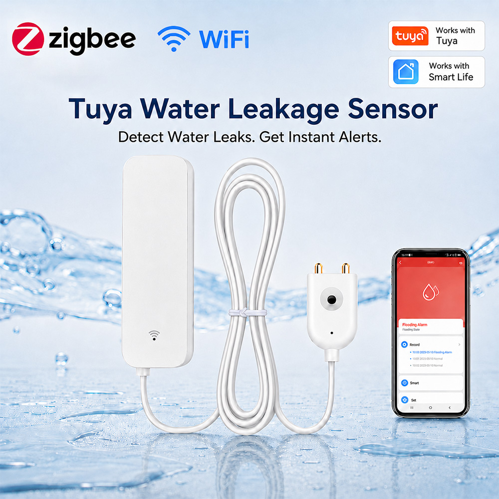 Home Security Device - ZigBee WiFi Water Leak Sensor Flood