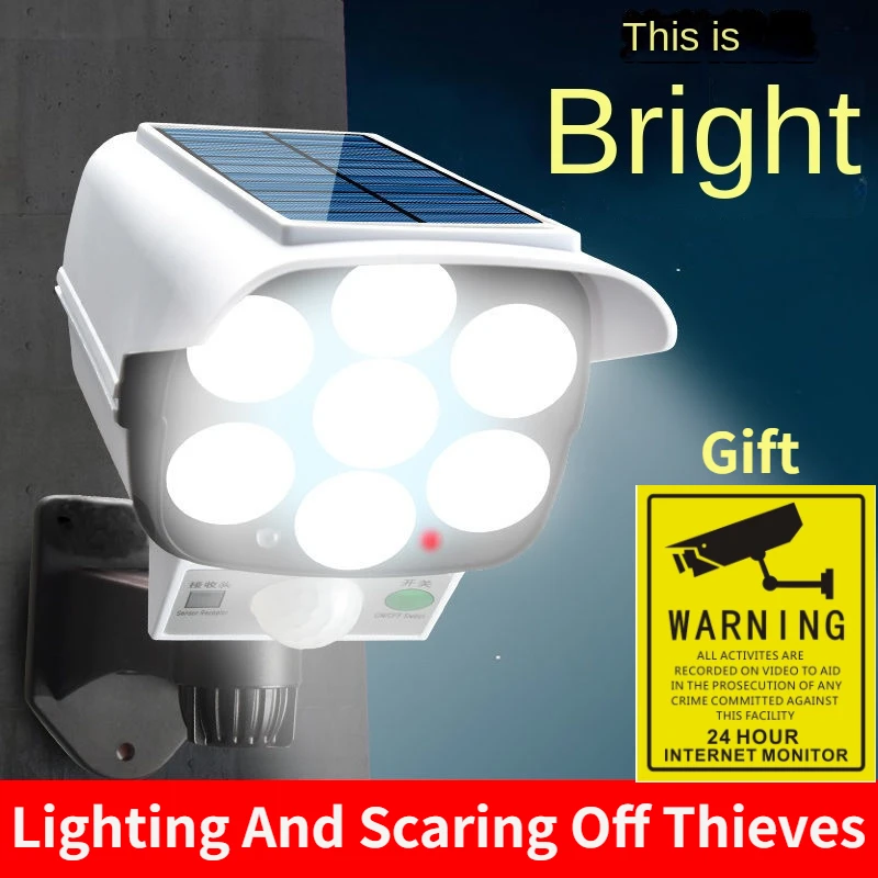 Home Security Systems Wireless - Outdoor Solar Light Motion Sensor Security