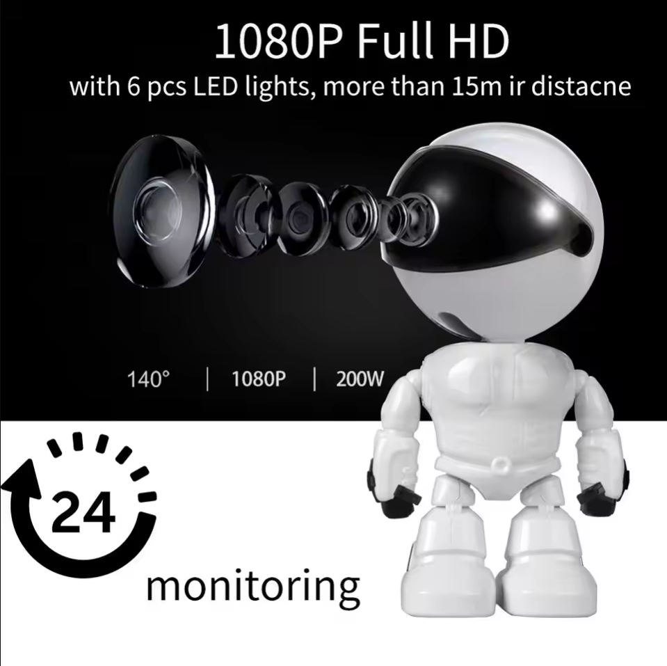 Smart Robot WiFi IP Camera 108 - огляд і ціна Home Security Robot