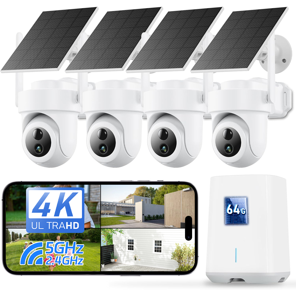 8MP 4K Solar Camera System 4-C - огляд і ціна Home Security Systems Wireless