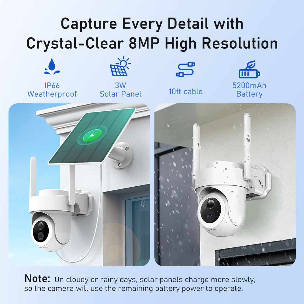 8MP 4K Solar Camera System 4-C - огляд і ціна Home Security Systems Wireless