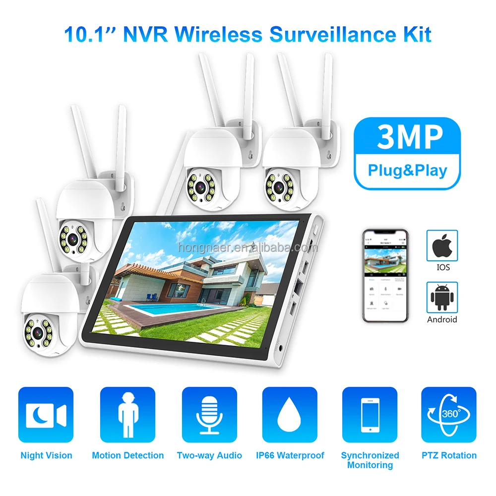 2026 Hongnaer 3MP 4 Channel Wi - огляд і ціна Home Security Systems Wireless