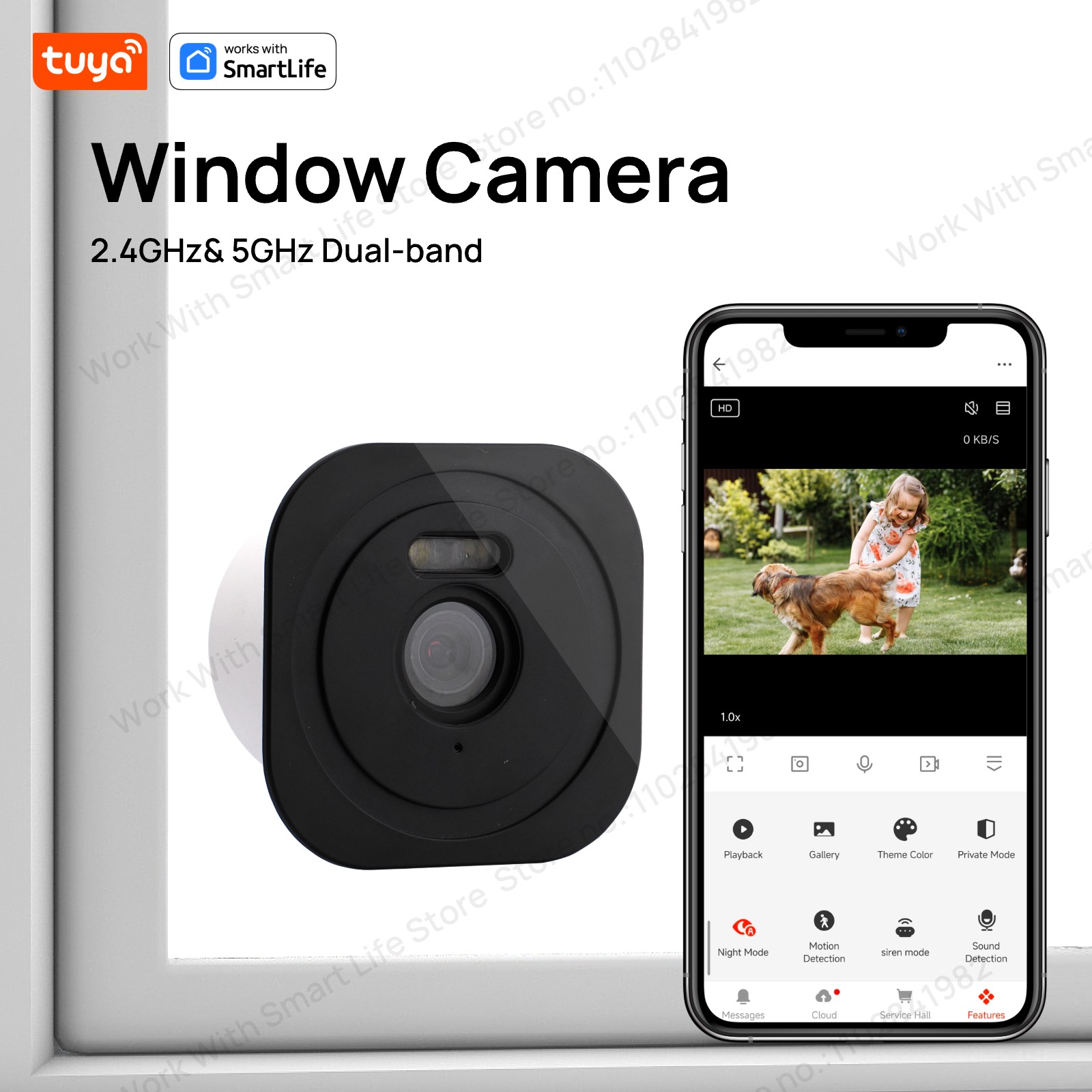 3MP 2K Tuya Window Camera,2.4G - огляд і ціна Home Security Robot