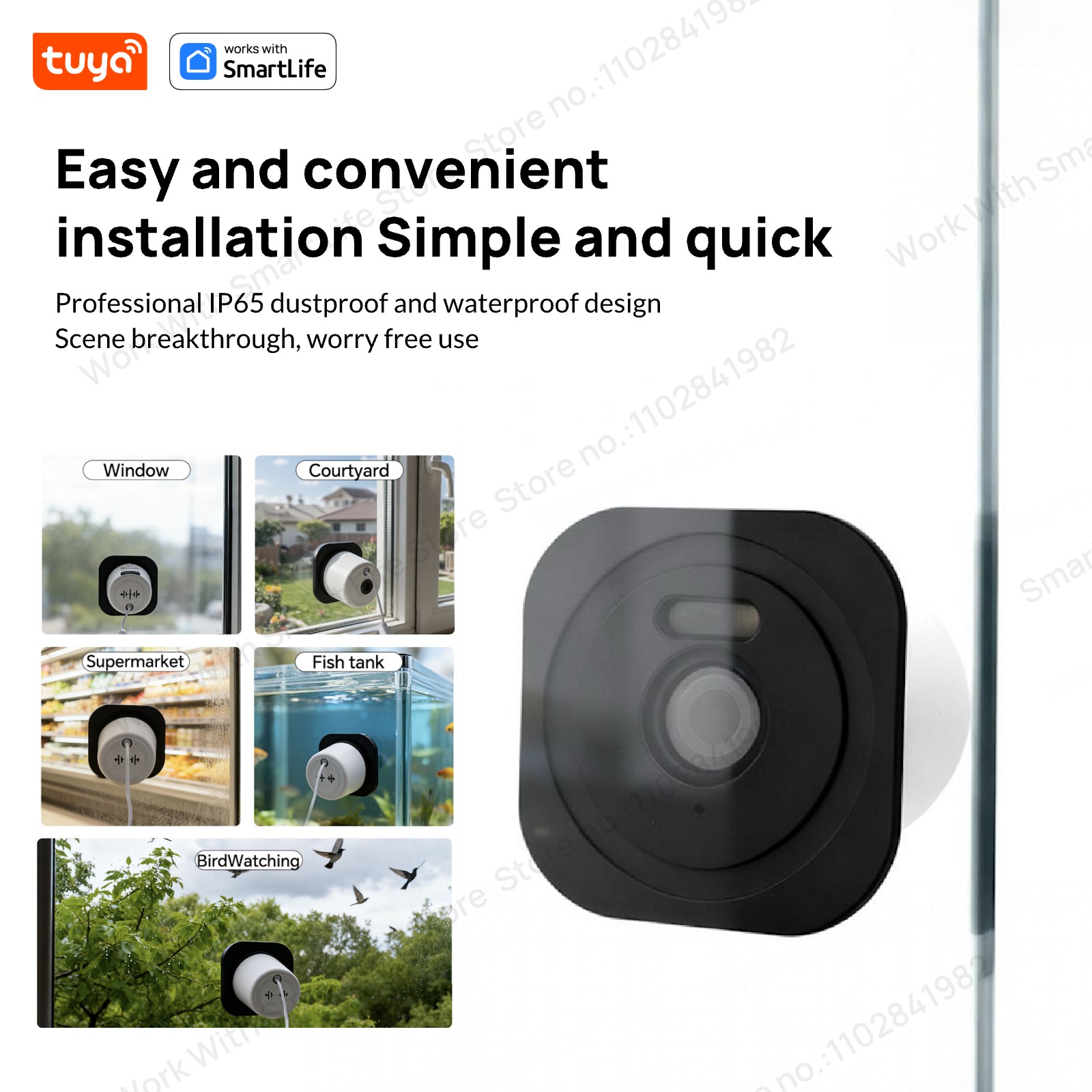 3MP 2K Tuya Window Camera,2.4G - огляд і ціна Home Security Robot