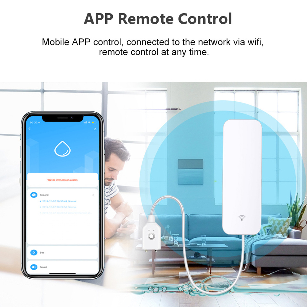 Tuya WiFi Water Leak Sensor, W - огляд і ціна Home Security Device