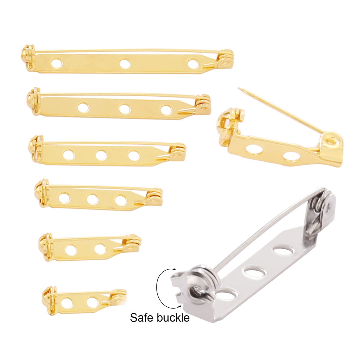 10pcs 17-45mm Brooch Clip Base - огляд і ціна Home Security Safe
