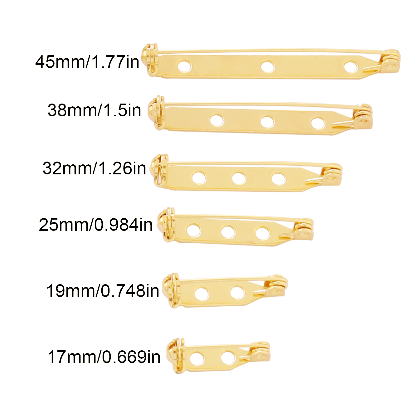 10pcs 17-45mm Brooch Clip Base - огляд і ціна Home Security Safe