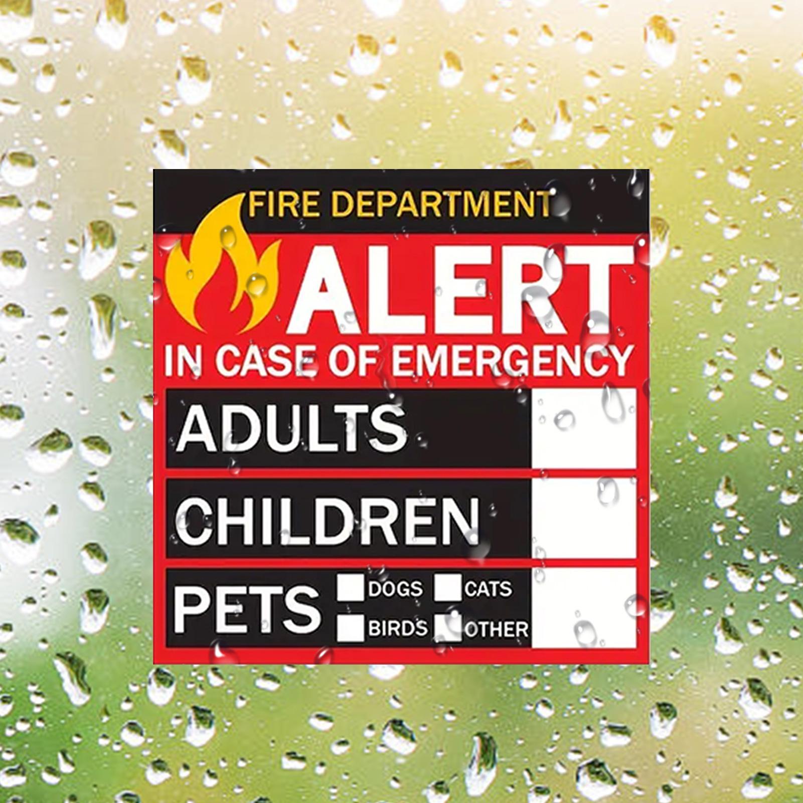 Fire Pet Alert Sticker Rain-Pr - огляд і ціна Home Security Department