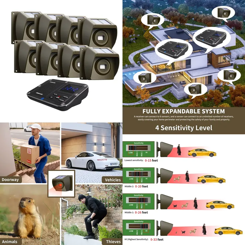 Outdoor Solar - Powered Wirele - огляд і ціна Home Security Systems Wireless