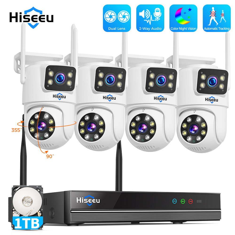 Hiseeu 6MP WiFi Dual Lens Came - огляд і ціна Home Security Systems Wireless