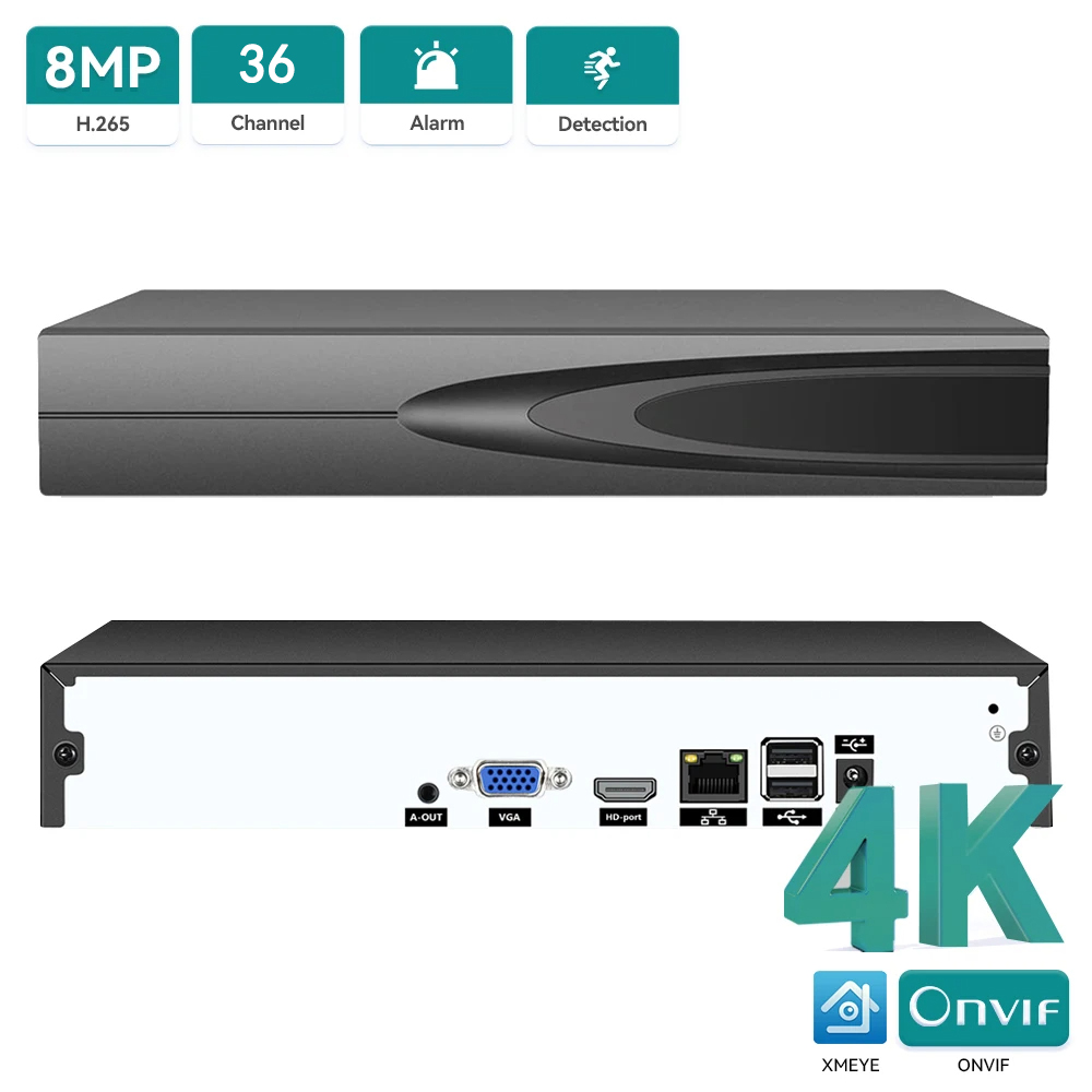 4K ONVIF CCTV NVR 36CH/16CH/10 - огляд і ціна Home Security Systems
