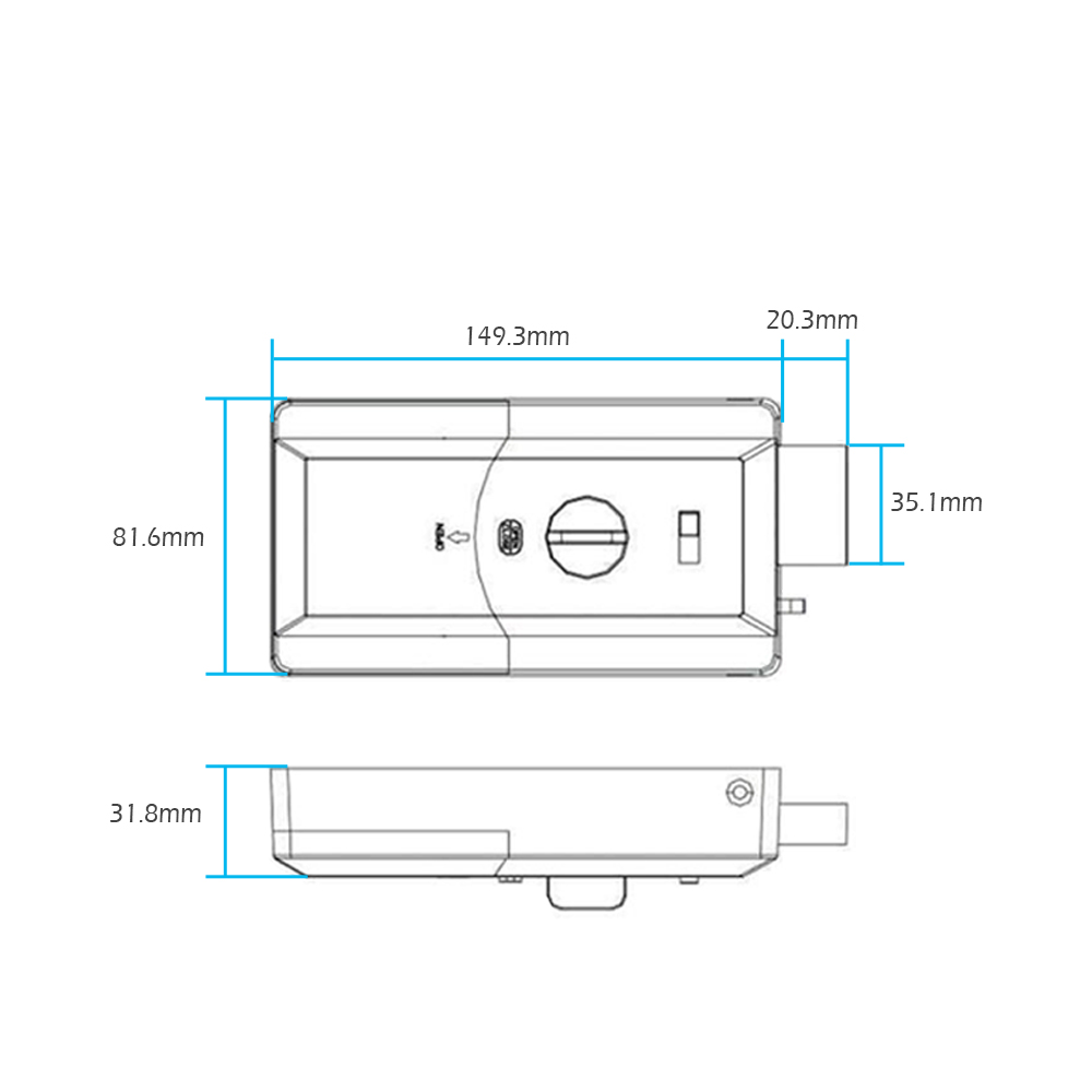 Waterproof Smart door rim lock - огляд і ціна Home Security Safe